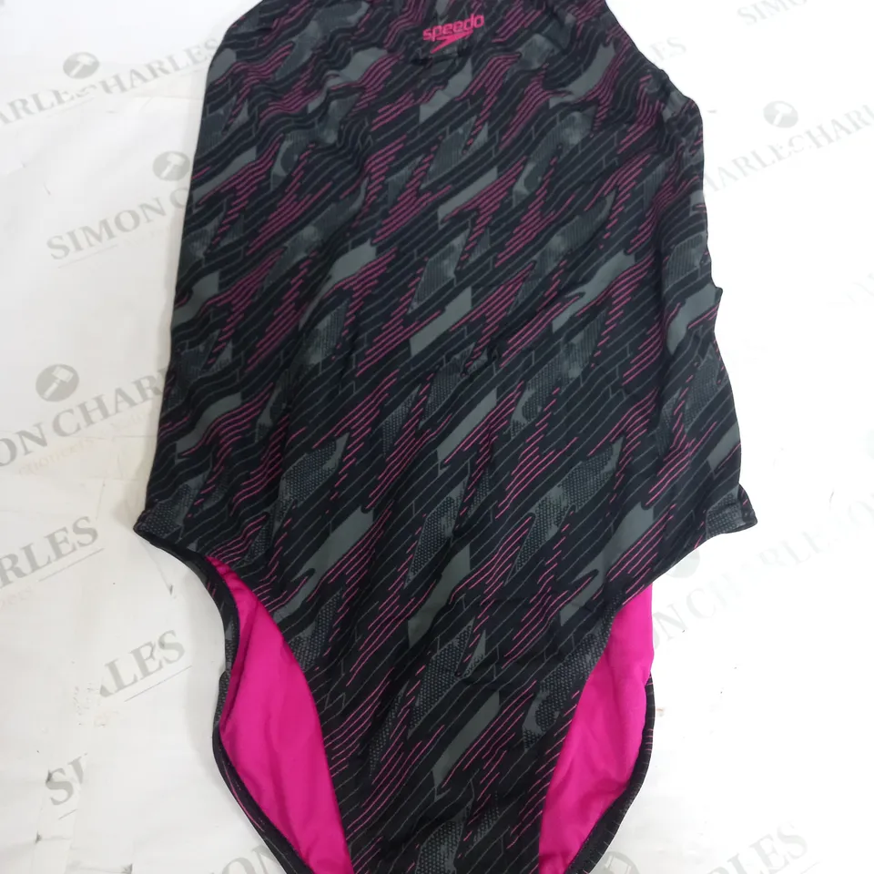 SPEEDO HYPERBLOOM WOMENS SPEEDO IN BLACK/PINK - GB 16/38