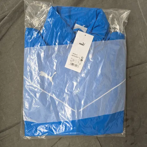 PUMA TEAM RISE ALL WEATHER KID'S JACKET IN ELECTRIC BLUE SIZE 9-10Y