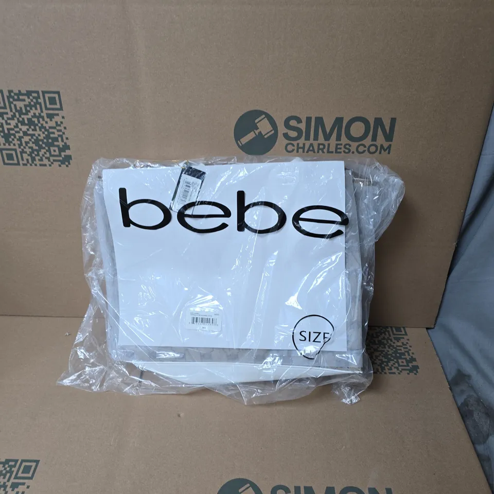 BEBE TATULLA JACQUARD TOTE – WHITE