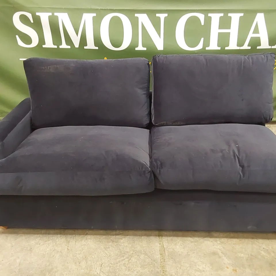 QUALITY DESIGNER QUALITY DESIGNER CORNER SOFA SECTION - NAVY VELVET // SECTION OF A SOFA ONLY
