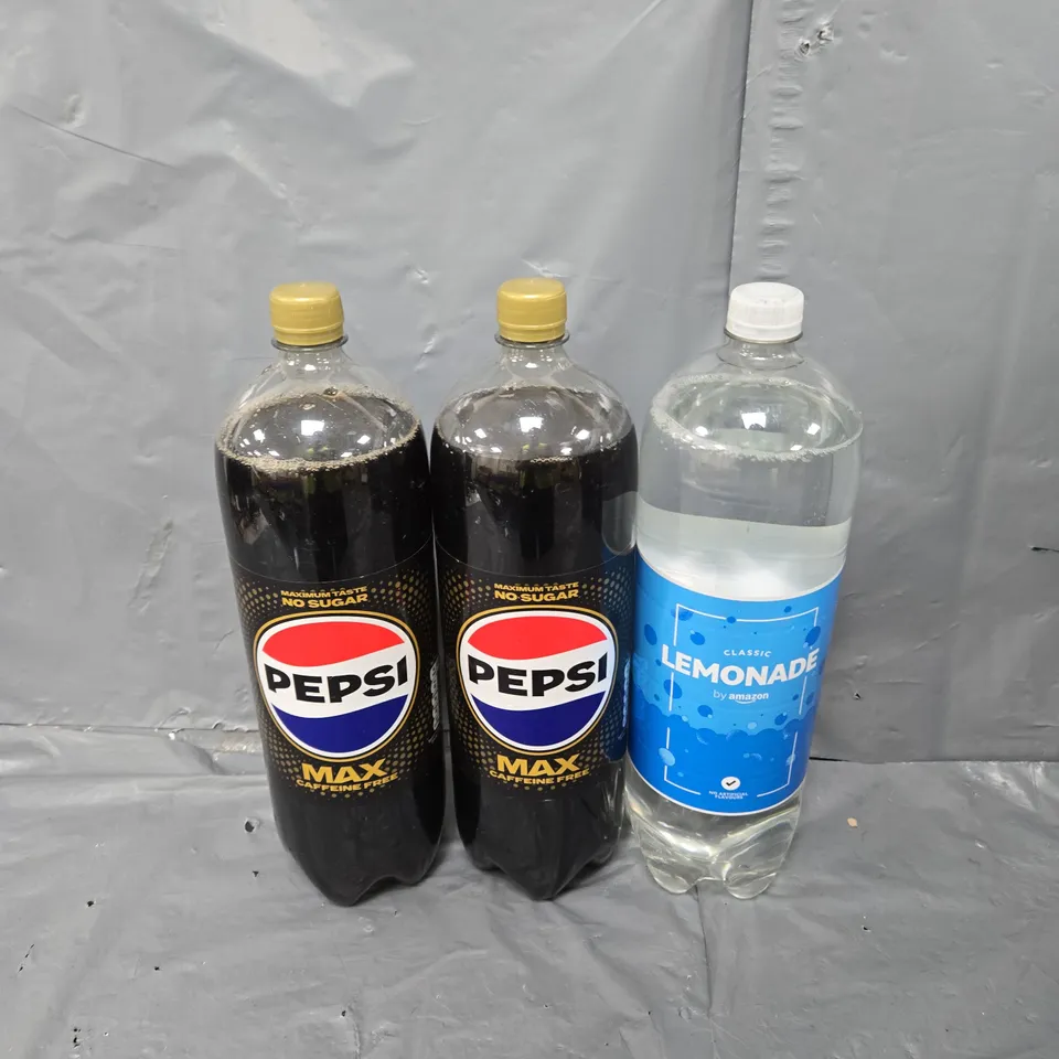 2X 2L PEPSI MAX CAFFEIENE FREE, AND 2L AMAZON LEMONADE