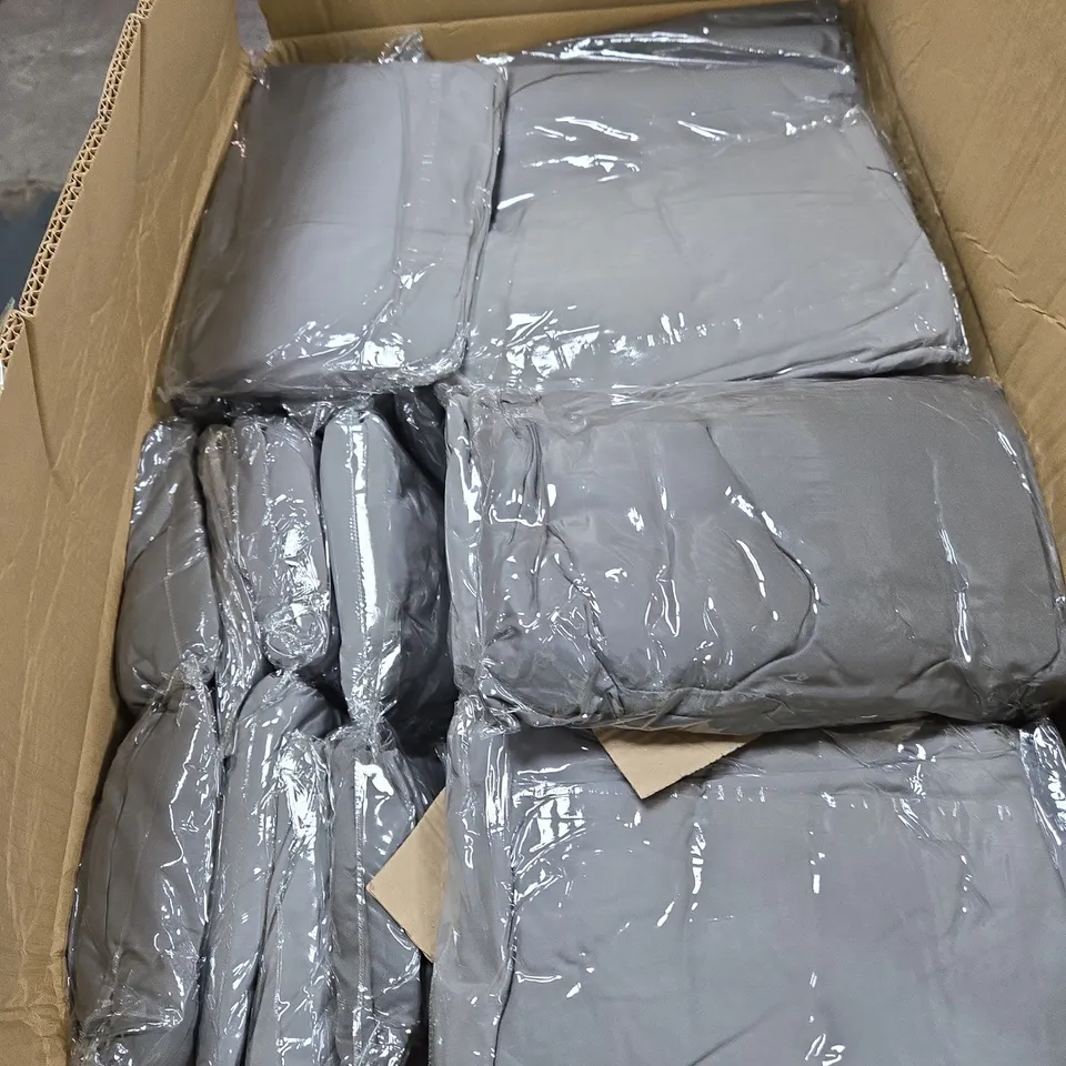 BOX OF APPROXIMATELY 30 X TOPAZ LUXE HOME COLLECTION DEEP FITTED SHEETS – MICROFIBRE POLYESTER, GREY