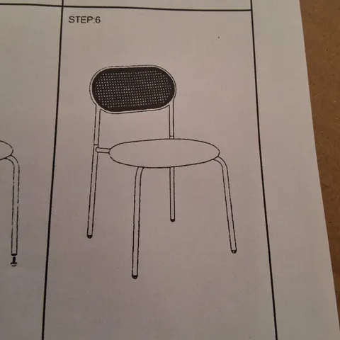 BOXED SET OF 6 BEIGE DINING CHAIRS