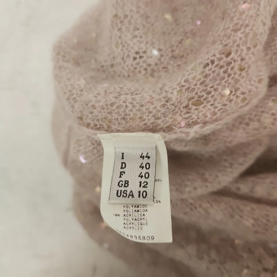 MOSCHINO CHEAP & CHIC PINK SEQUINED DRESS, UK 12