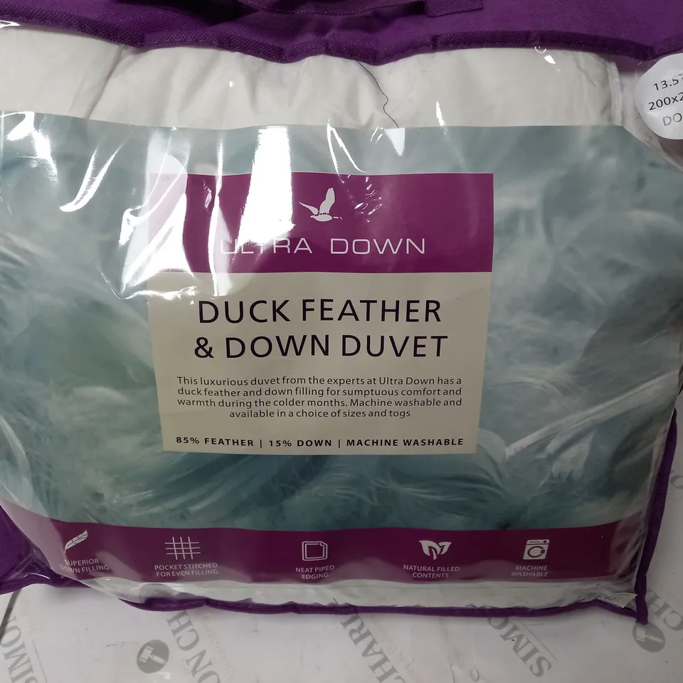 ULTRA DOWN DUCK FEATHER AND DOWN DUVET - SIZE DOUBLE 