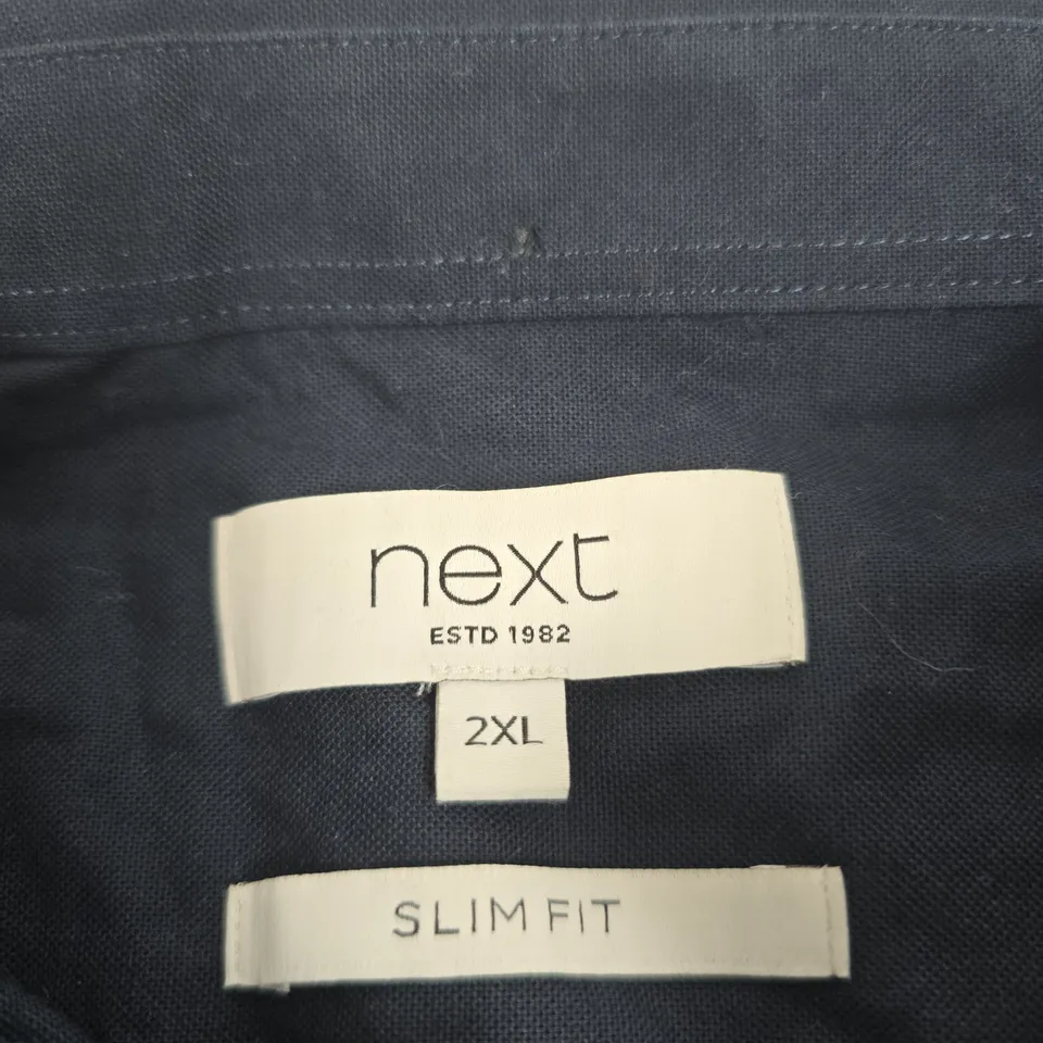 NAVY SLIM FIT SHIRT, 2XL (NEXT) – BUTTON-DOWN, LONG SLEEVE