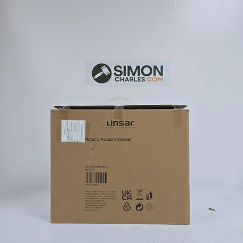 LINSAR ROBOTIC VACUUM CLEANER – BOXED WITH DOCK (BLACK)