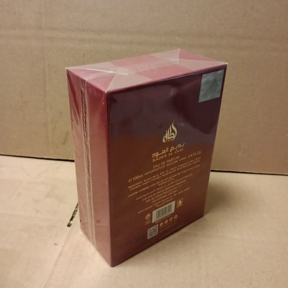 BOXED AND SEALED SUBLIME LATTAFA BADE'E AL OUD EAU DE PARFUM 100ML