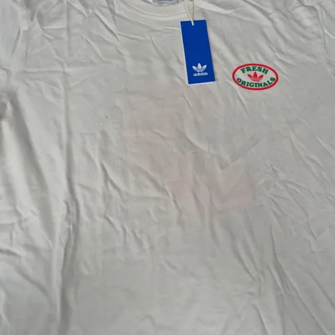 ADIDAS CHERRY T-SHIRT IN CREAM SIZE UK LARGE