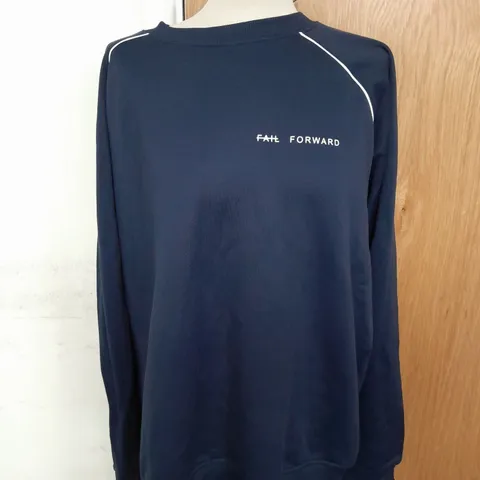 FAIL FORWARD SWEATSHIRT IN NAVY SIZE XL