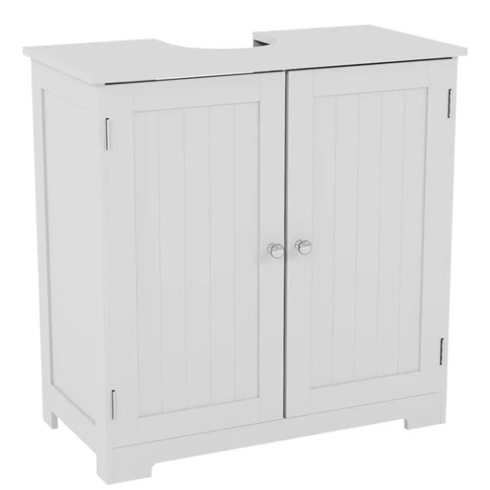 BOXED VIDA PRIANO 2 DOOR UNDER SINK CABINET - WHITE (1 BOX)