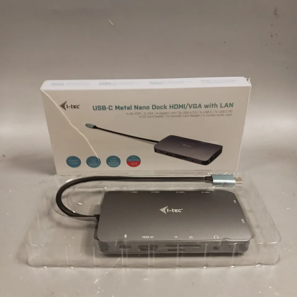 BOXED I-TEC USB-C METAL NANO DOCK