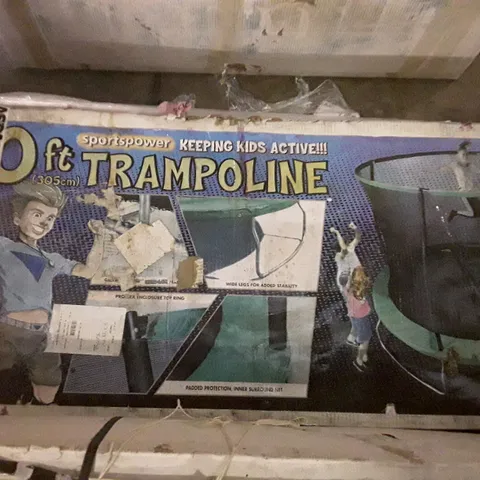 BOXED SPORTSPOWER 10FT TRAMPOLINE