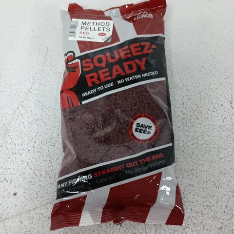FJUKA SQUEEZ-READY RED COLOURED METHOD PELLETS 2MM (500G)