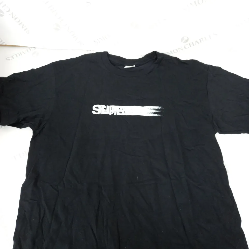 SUPREME SLOGAN GRAPHIC T-SHIRT IN BLACK SIZE XL
