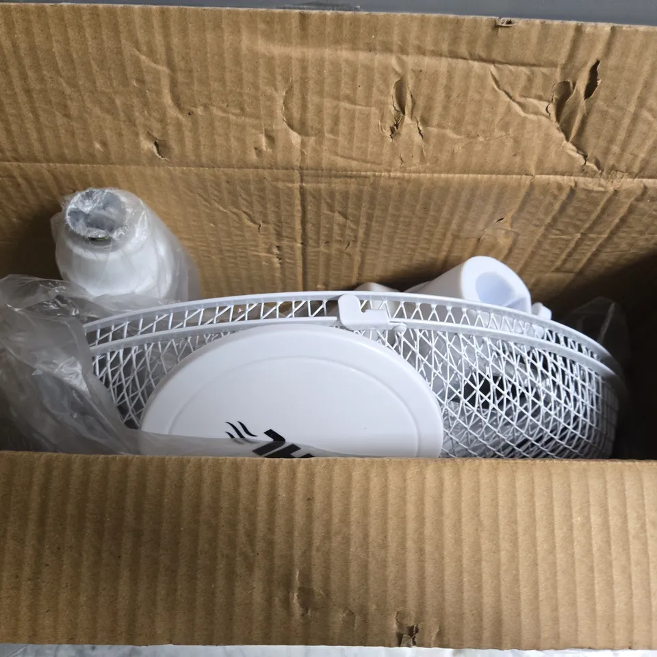 BOXED KUHL 16" PEDESTAL FAN IN WHITE 