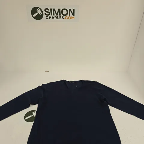 PURE & NATURAL LADIES V-NECK JUMPER β NAVY, UK SIZE 14 (STYLE NO: VLK16934)