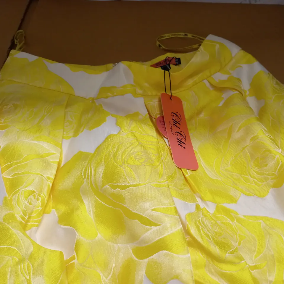CHI CHI LONDON YELLOW SKIRT AND TOP SET - UK 12