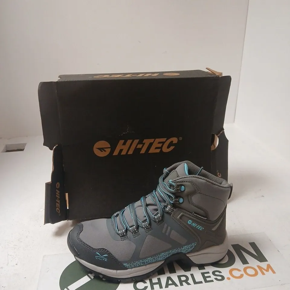 HI-TEC V-LITE REFLEX MID WP WOMEN'S HIKING BOOTS - GREY/SAPPHIRE, UK 4