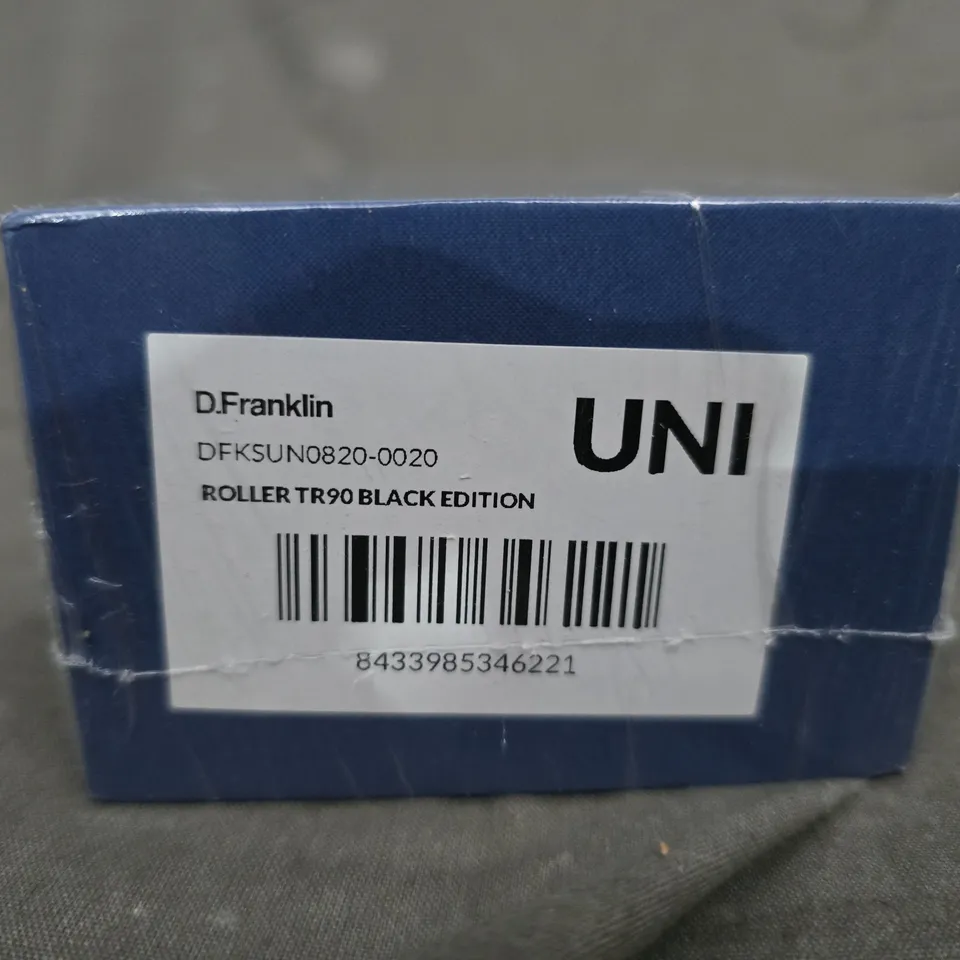 BOXED AND SEALED D. FRANKLIN ROLLER TR90 BLACK EDITION SUNGLASSES