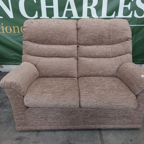 QUALITY BRITISH DESIGNER G PLAN MALVERN TWO SEATER SOFA BOUCLE COCOA FABRIC 