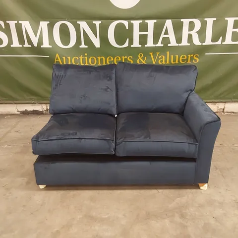 QUALITY DESIGNER CORNER SOFA SECTION - NAVY VELVET // SECTION OF A SOFA ONLY