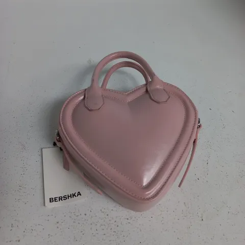 BERSHKA PINK HEART-SHAPED HANDBAG