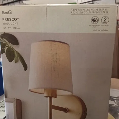 BOXED PRESCOT WALL LIGHT