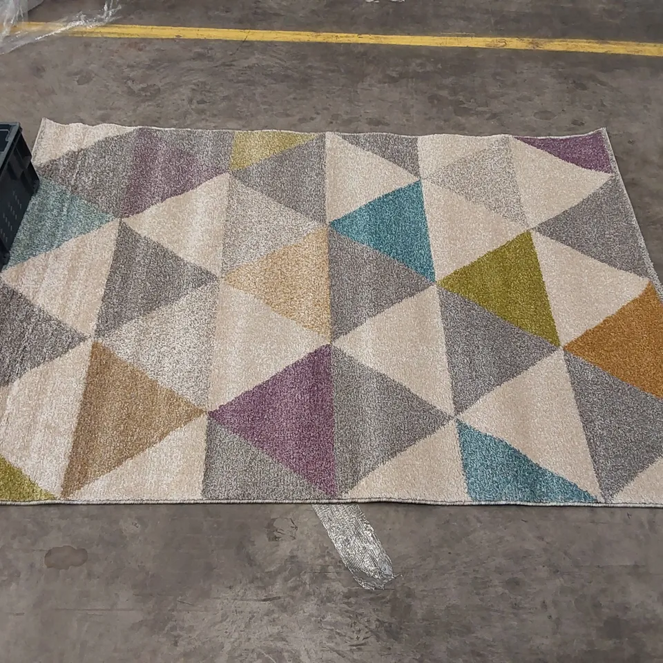 BAGGED MULTI-COLOURED RUG // 170 X 120CM