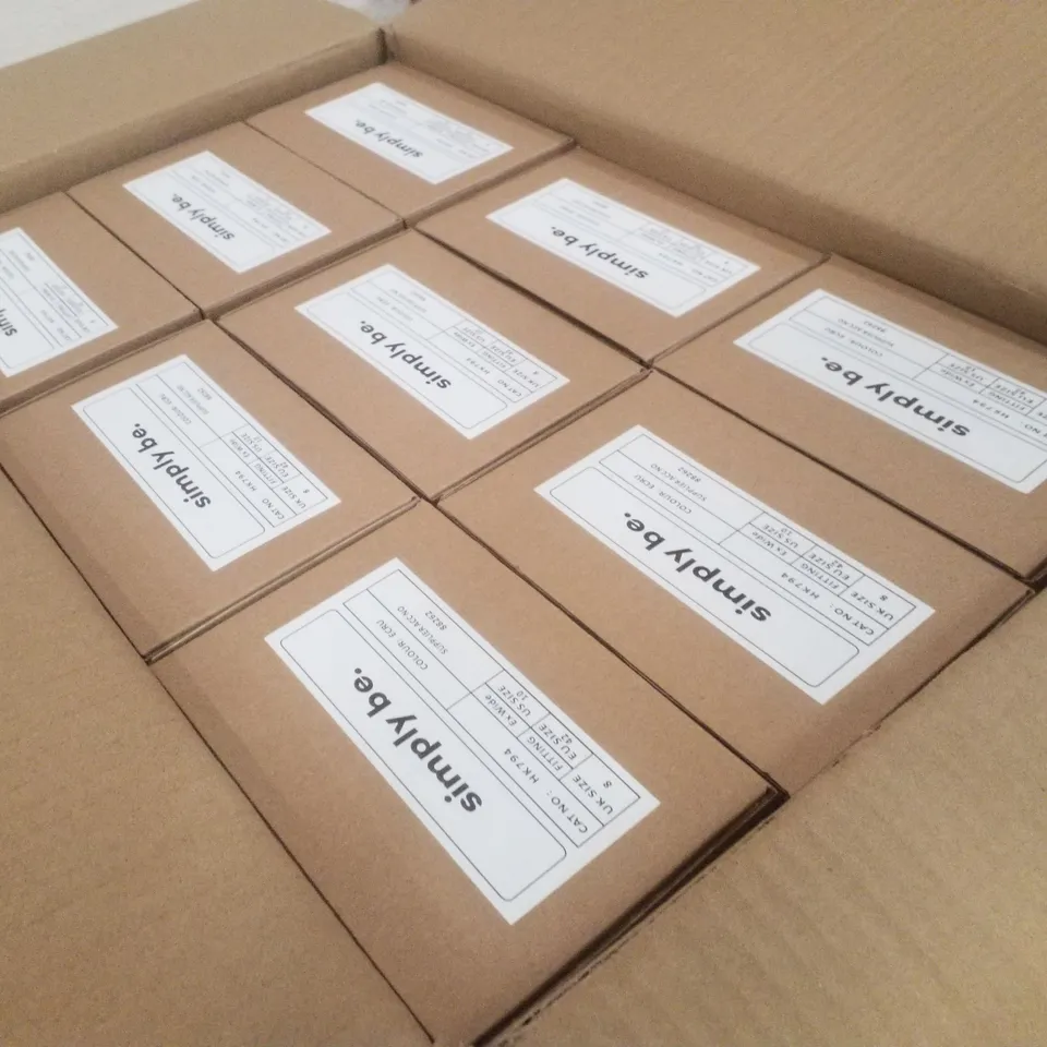 BOX CONTAINING APPROXIMATELY 9 PAIRS OF BRAND NEW SIMPLY BE ECRU BROOKE EX WIDE FLATS - SIZE 8