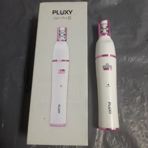 BOXED PLUXY EPIL PRO 3 FACIAL EPILATOR IN WHITE/PINK