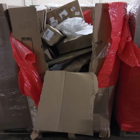 PALLET TO CONTAIN ASSORTED HOUSEHOLD ITEMS AND CONSUMER PRODUCTS. INCLUDING BOXED FURNITURE ETC
