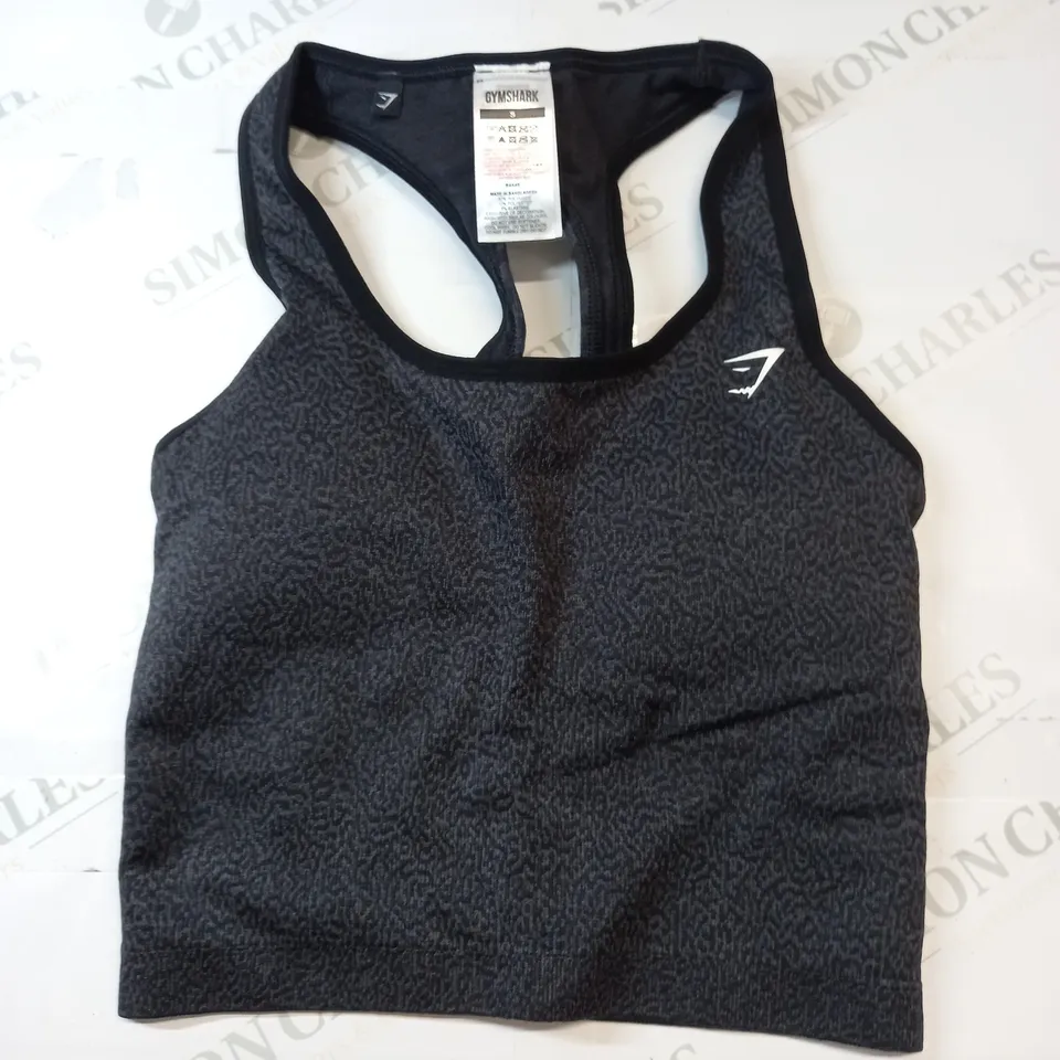 GYMSHARK SPORTS BRA IN BLACK SIZE SMALL