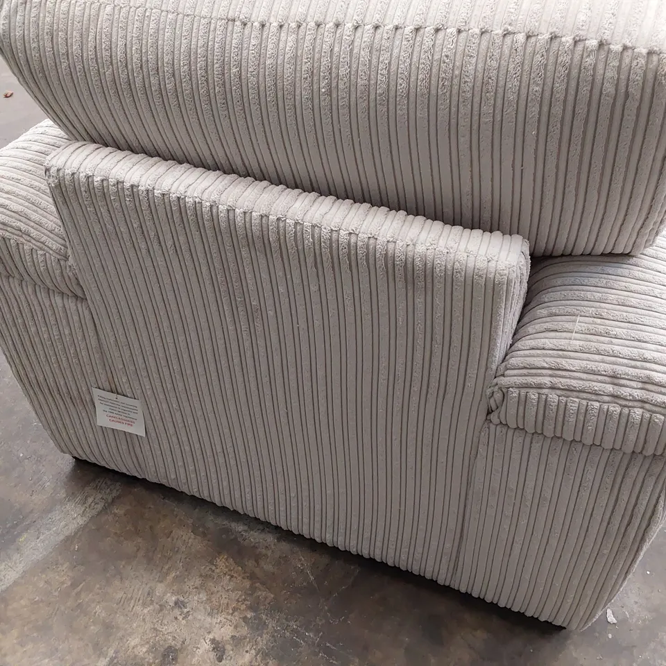 DESIGNER EASY CHAIR NATURAL JUMBO CHORD FABRIC 