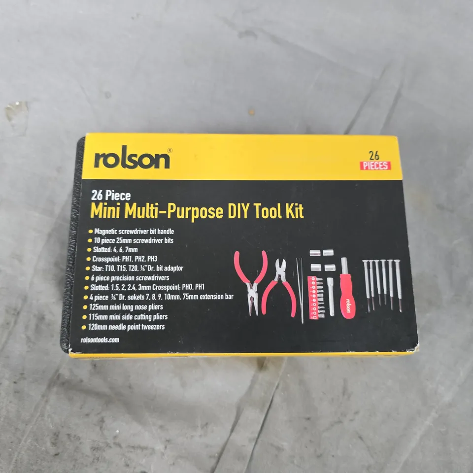 BOXED ROLSON MINI MULTI-PURPOSE DIY TOOL KIT