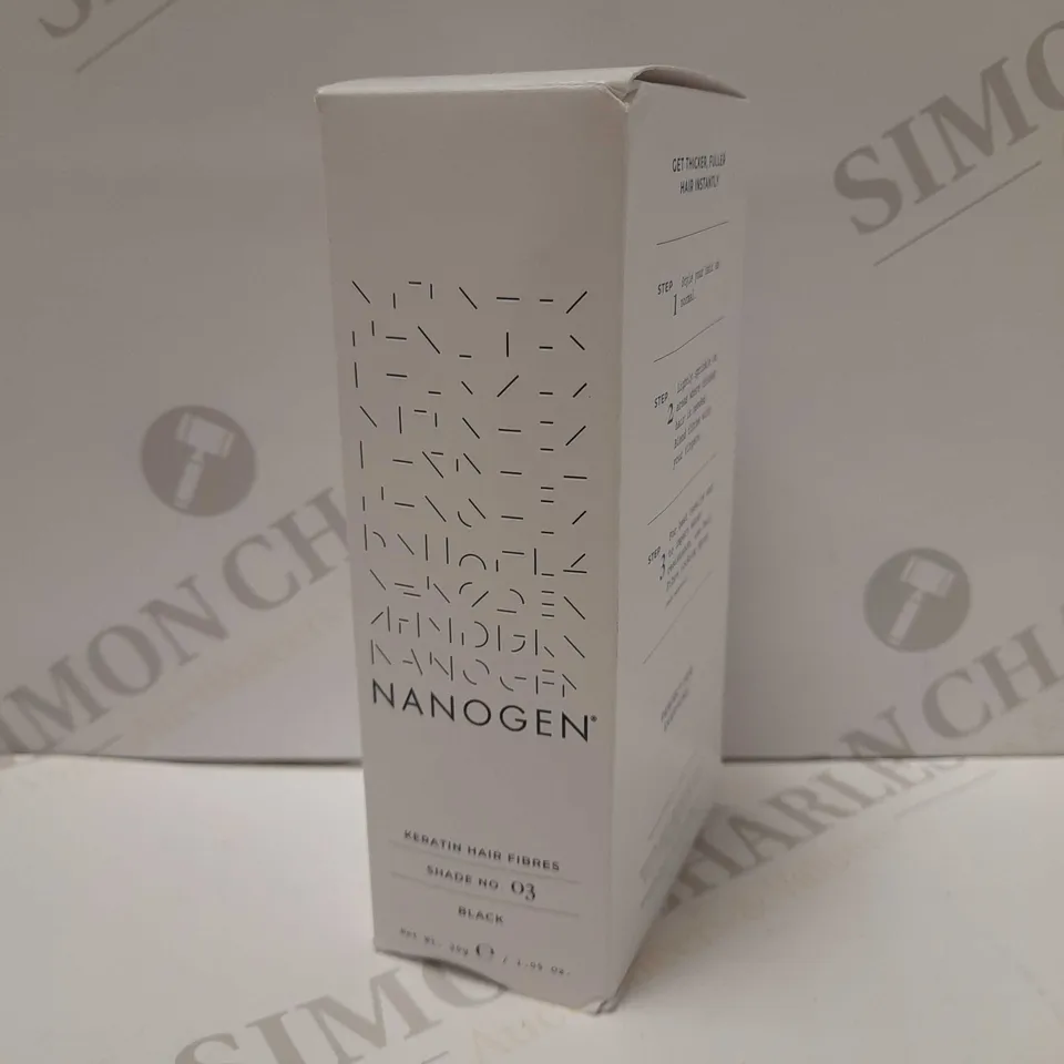 NANOGEN KERATIN HAIR FIBRES - SHADE NO.3 BLACK 