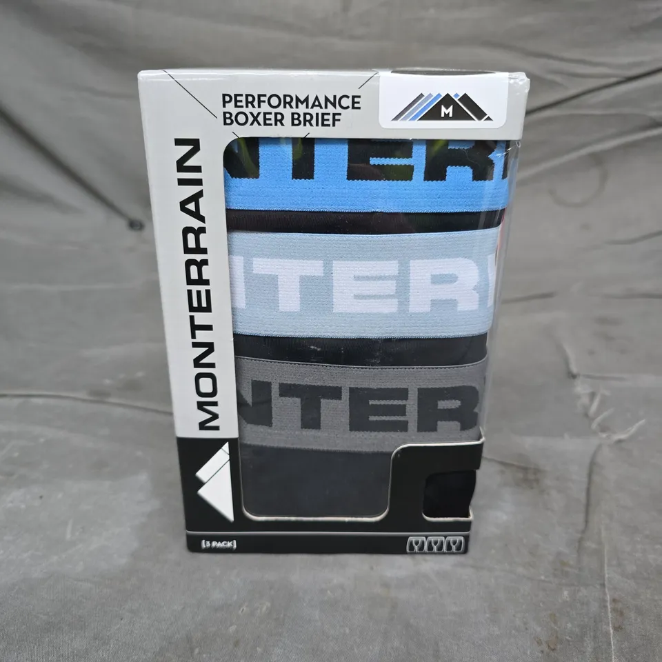 BOXED MONTERRAIN 3 PACK OF BOXER BRIEFS - MEDIUM