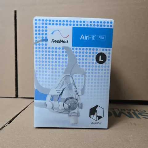 RESMED AIRFIT F20 FULL FACE CPAP MASK – SIZE L, BOXED