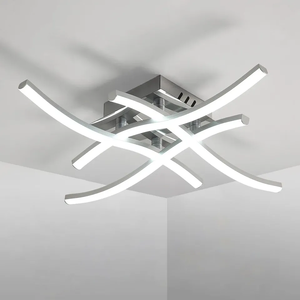 BOXED LIARA LED CEILING LIGHT, CURVED DESIGN 4 BUILT-IN LED BOARDS FLUSH 