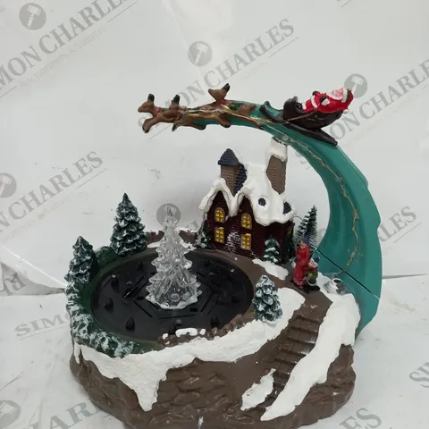 BOXED LED FOUNTAIN CHRISTMAS VILLAGE SCENE 