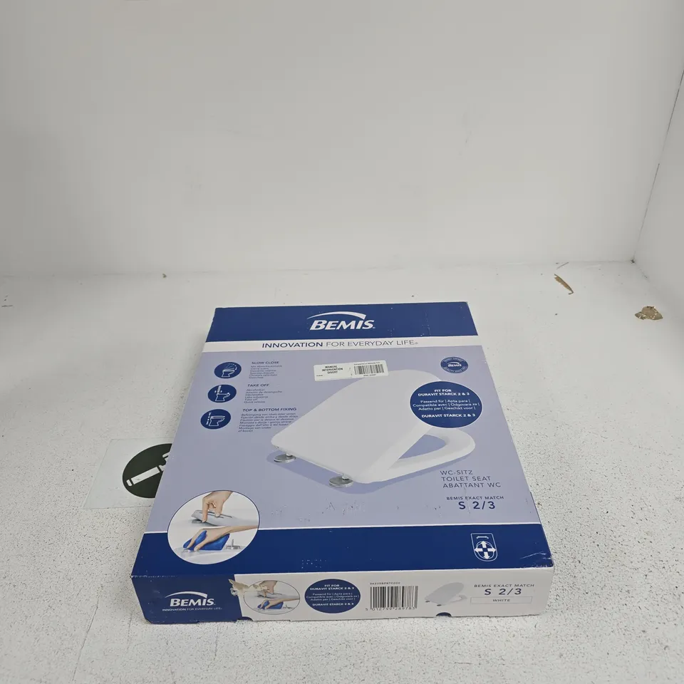 BEMIS TOILET SEAT WHITE S 2/3 BOXED