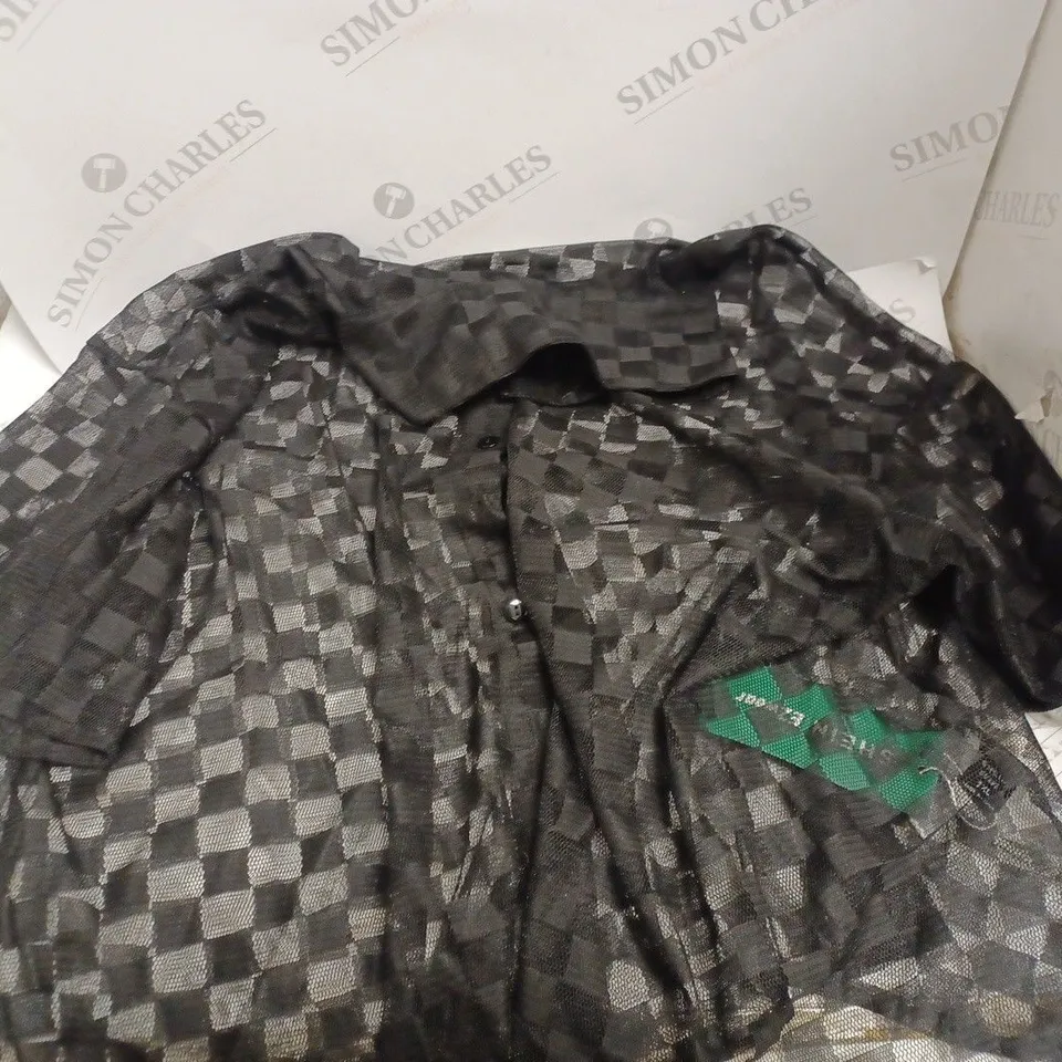 SHEIN TRUMPET SLEEVE MESH TOP - XL