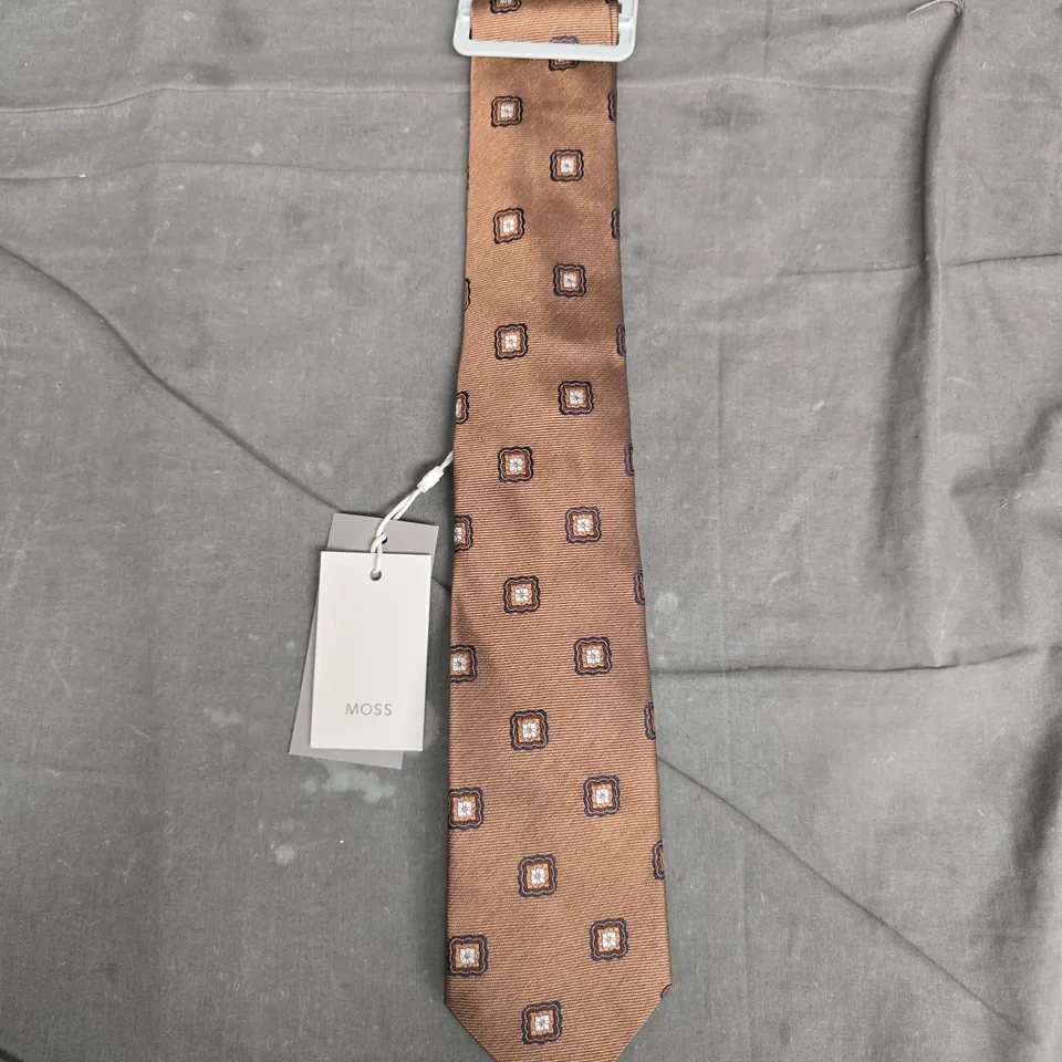 MOSS BROWN PATTERN TIE – SIZE ONE
