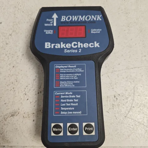 BOWMONK BRAKECHECK SERIES 2 – HANDHELD BRAKE TESTING INSTRUMENT