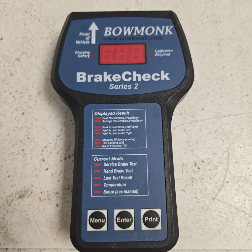 BOWMONK BRAKECHECK SERIES 2 – HANDHELD BRAKE TESTING INSTRUMENT