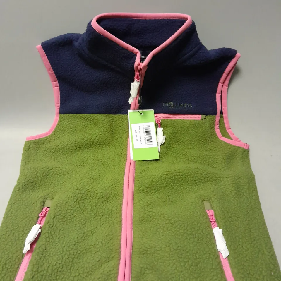 TROLLKIDS KIDS HEMSEDAL VEST GILET - KIDS SIZE 152