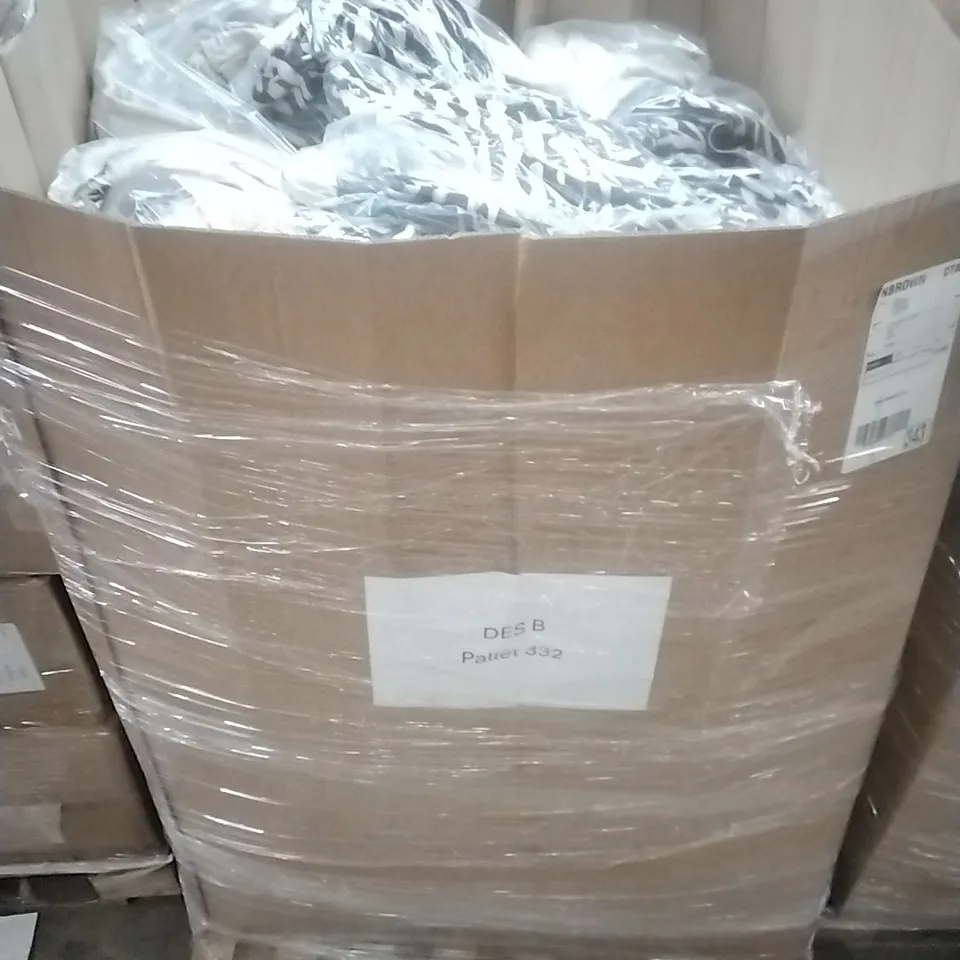 PALLET CONTAINING APPROXIMATELY 100  WOMEN'S DESIGNER CLOTHES WHICH INCLUDE; DRESSES, COATS ETC