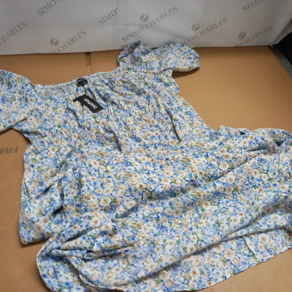 BOOHOO MATERNITY FLORAL TIE FRONT MAXI DRESS  14