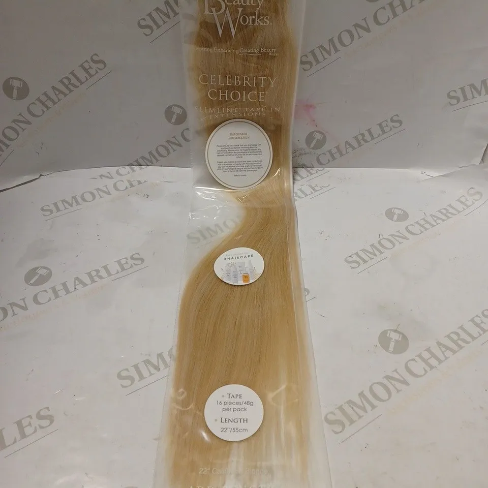 BEAUTY WORKS CELEBRITY CHOICE SLIM-LINE EXTENSIONS 22" CALIFORNIA BLONDE