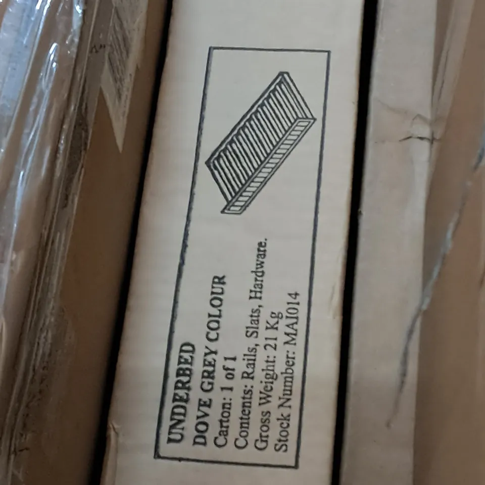 BOXED UNDERBED IN DOVE GREY - 1OF1